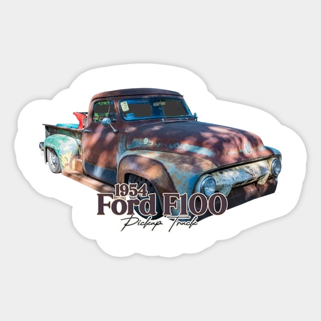 Old 1954 Ford F100 Pickup Truck Sticker by Gestalt Imagery